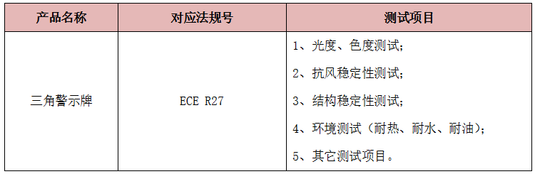 三角警示牌emark认证